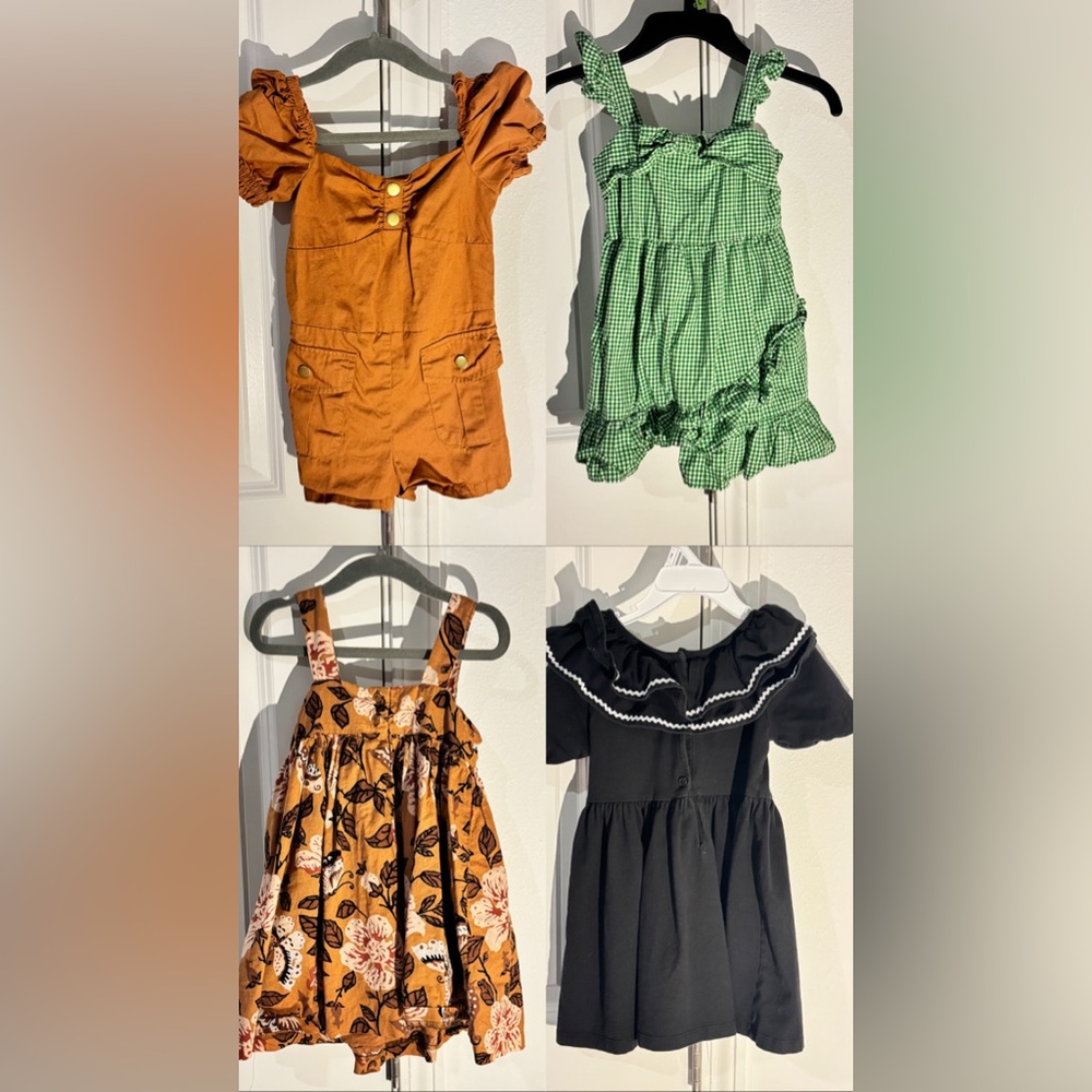 Janie and Jack Black Dress with Ruffle Trim